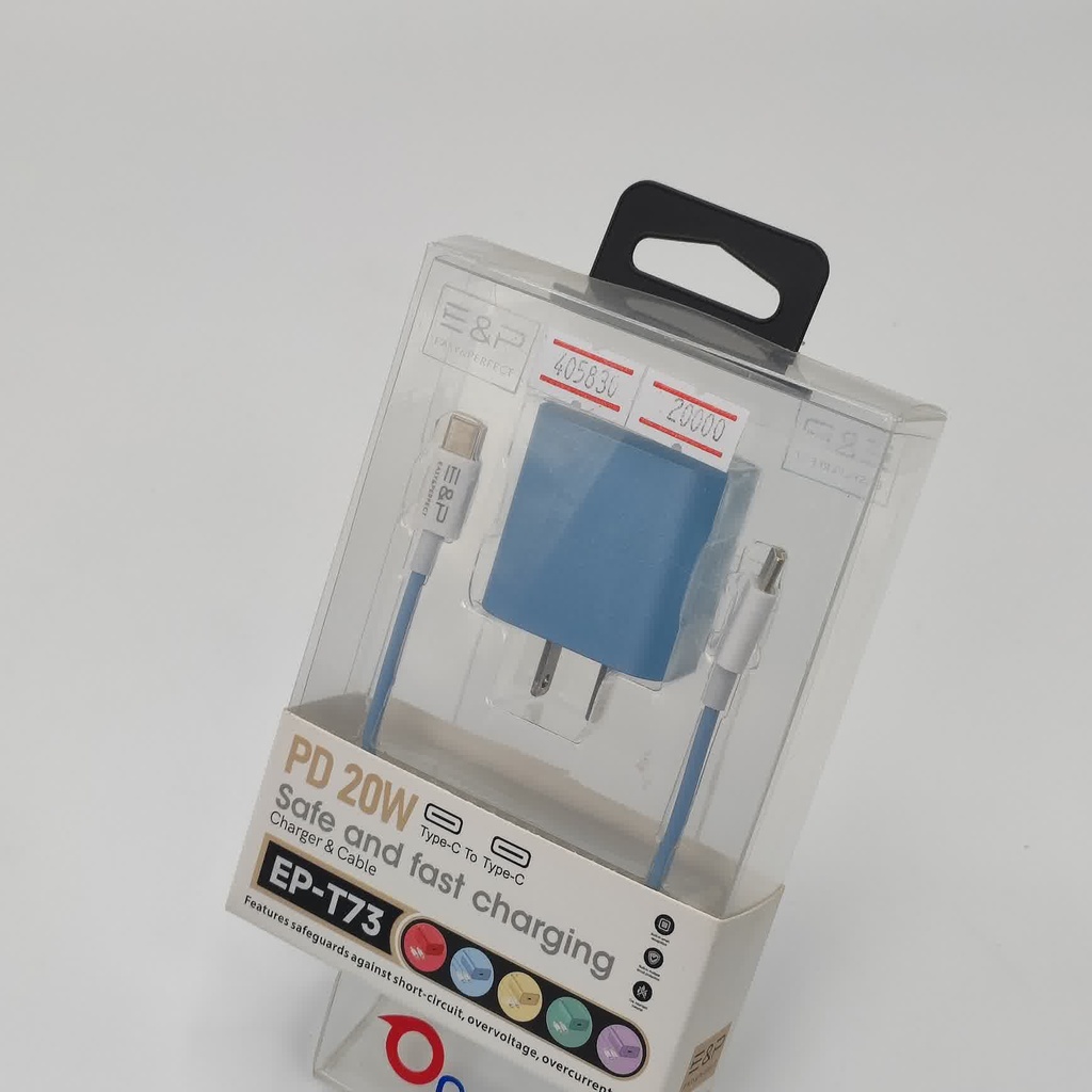 [405830] Yikun EP-T73 TypeC-Type C charger and cable PD-20W